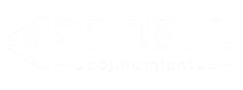 Logotipo horizontal oficial de Industrias Dreibal transformación de espumas industriales en color blanco